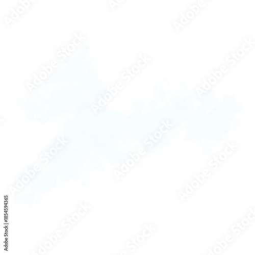 Drifting White Mist Stream Isolated on Transparent Background