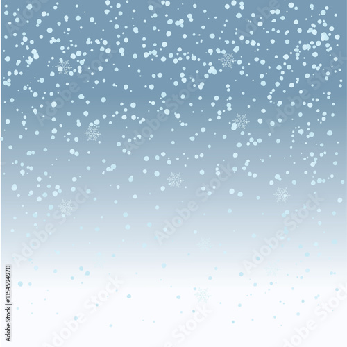 Winter Snow Overlay Background with Floating Snow Particles and Soft Icy Gradient New Year Eve 