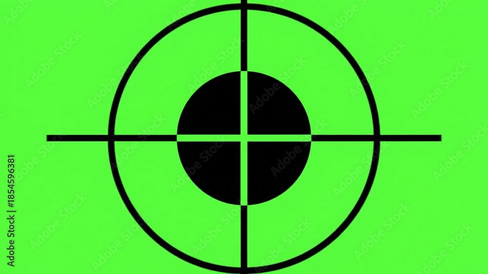custom made wallpaper toronto digitalBright green backdrop featuring a black circular reticle crosshair symbol for design and target illustration.