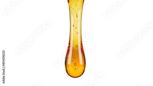Photos Golden honey drop isolated PNG on transparent background, sweet natural syrup dr