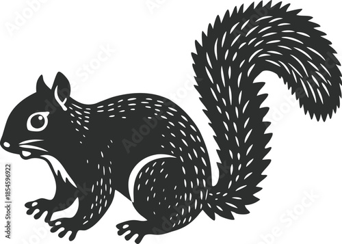 squirrel creative icon silhouette vector illustration
