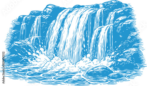 Scenic waterfall view