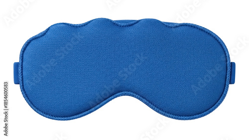 Photos Blue sleep mask isolated PNG on transparent background, comfortable eye cover fo