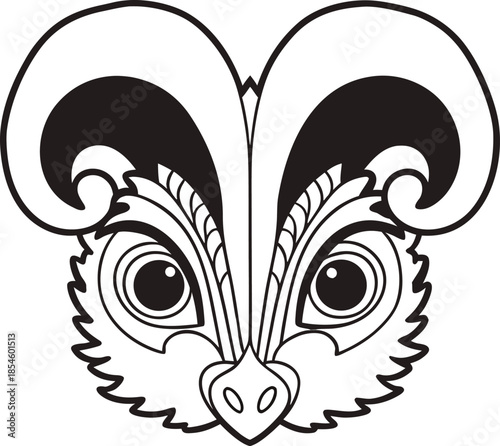 squirrel outline silhouette vector illustration
