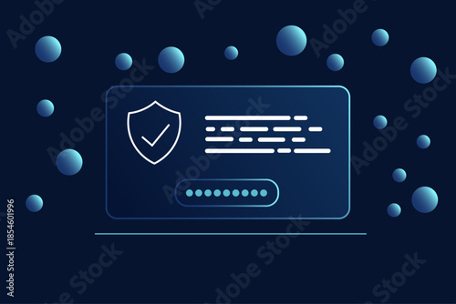 Secure Login Dashboard with Shield Icon and Password Field