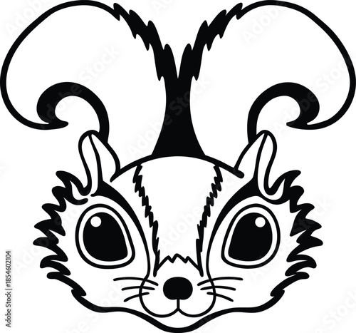 squirrel animal silhouette vector illustration
