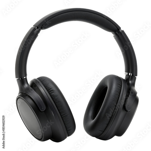 Black wireless headphones with padded ear cups