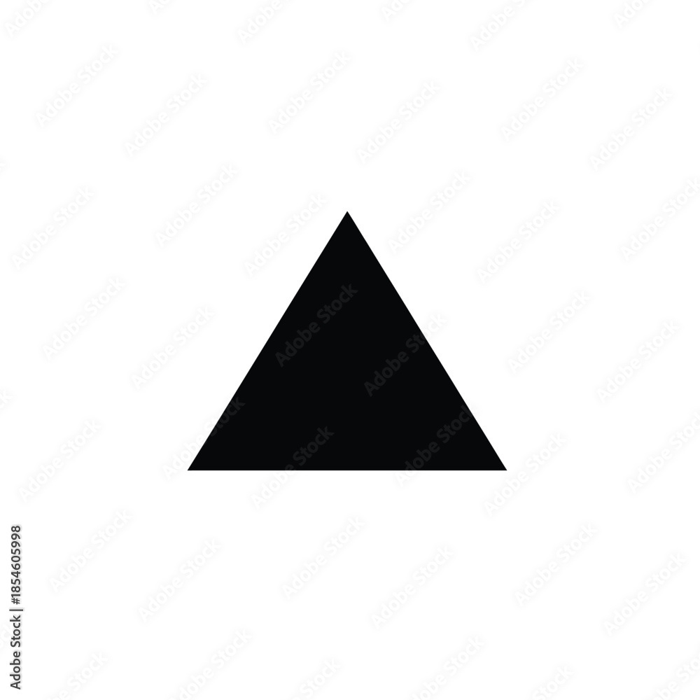 Fototapeta premium Black triangle on transparent background