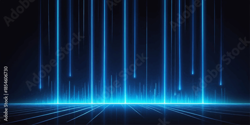 Futuristic digital technology visualization showcasing data streams and advanced network connectivity