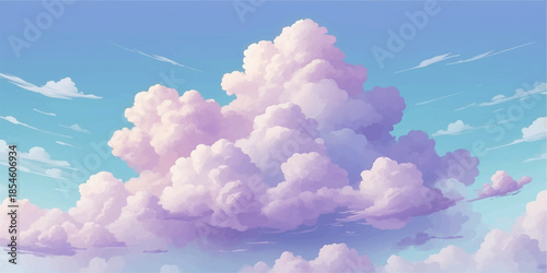 Tranquil sky view with soft clouds and a fresh, airy feeling