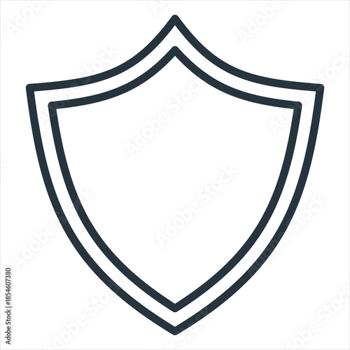 Shield Outline Icon Vector Illustration