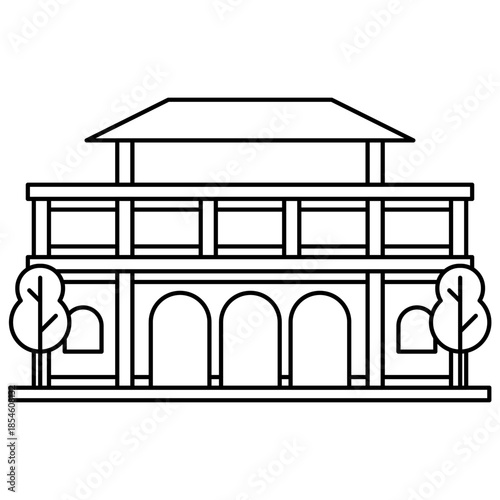 railway station illustration