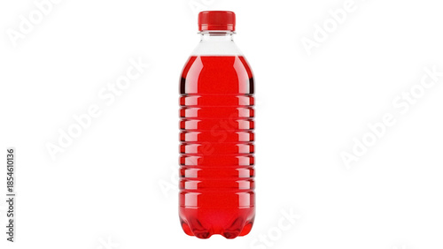 Photos Red soda bottle isolated PNG on transparent background, refreshing drink for sum