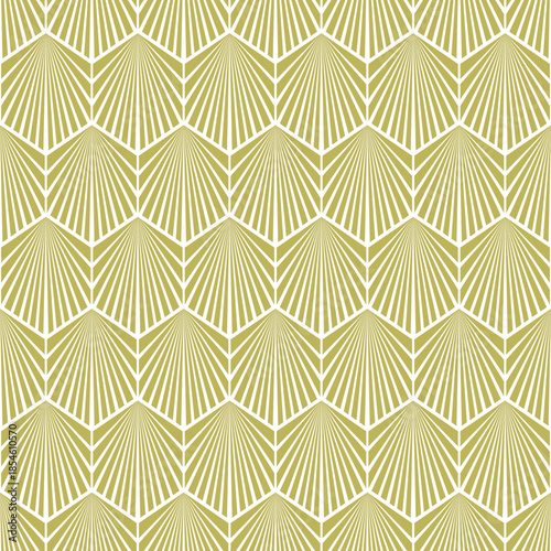 Seamless golden pattern, geometric vector design, abstract background.