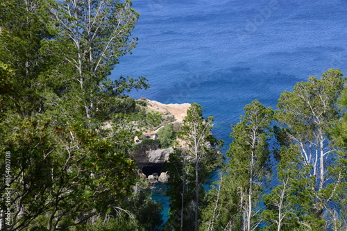 Mediterranean Coast in the Village Banyalbufar in the Mountains Serra Tramuntana on the Island Mallorca