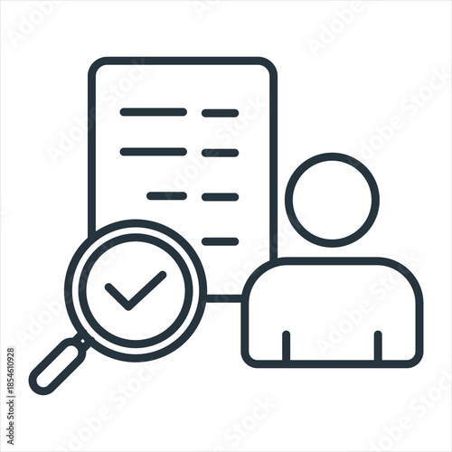 Audit Outline Icon Vector Illustration