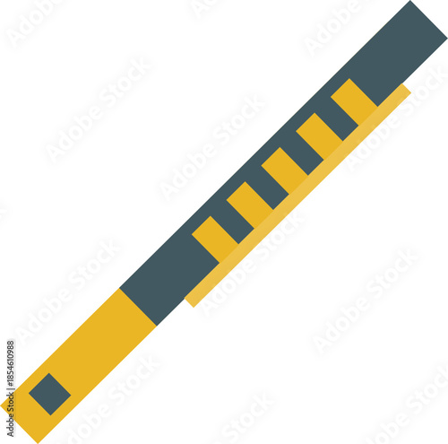 flute vector design, vector art flute instrument, colorful design, 