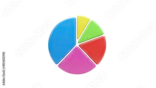 3D Colorful Pie Chart with Five Segments on transparent background Free Download 3D Colorful Pie Chart with Five Segments on transparent background - GFXLoad