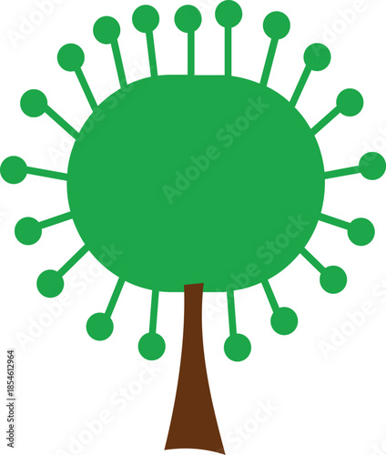vector illustration of a green tree