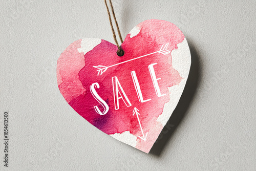 Colorful Heart Shaped Sale Tag for Promotions