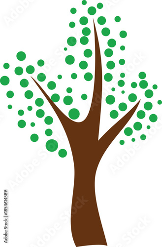 vector illustration of a green tree