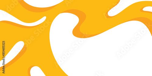 Background waves shapes yellow and orange color on white backdrop