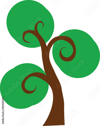 vector illustration of a green tree