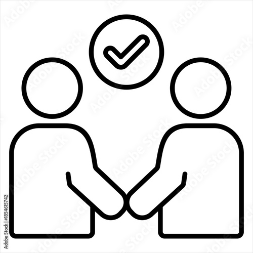 Reliance Outline Icon Vector Illustration