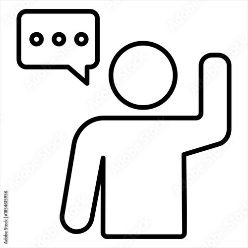 Swear Outline Icon Vector Illustration