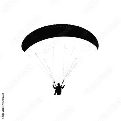 Tablou pe pânză Parachutist silhouette