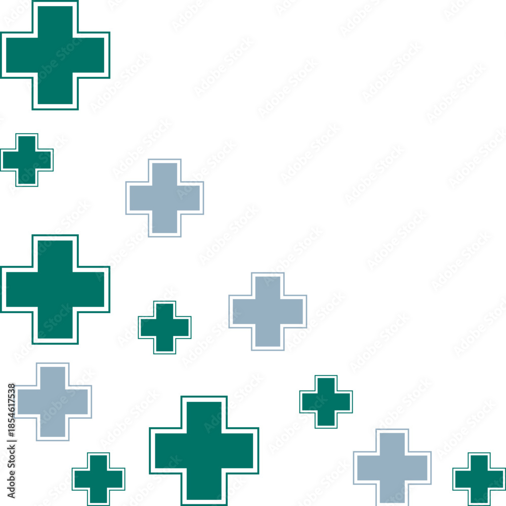 Obraz premium Medical Cross Pattern Corner