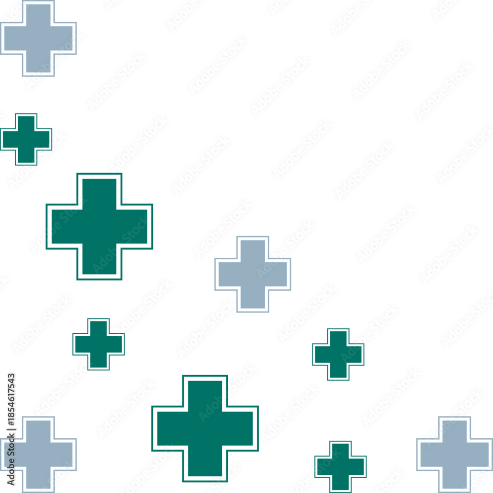 Fototapeta premium Medical Cross Pattern Corner