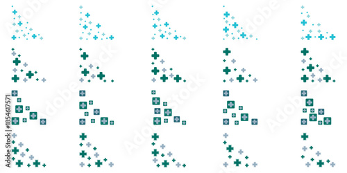 Medical Cross Pattern Corner