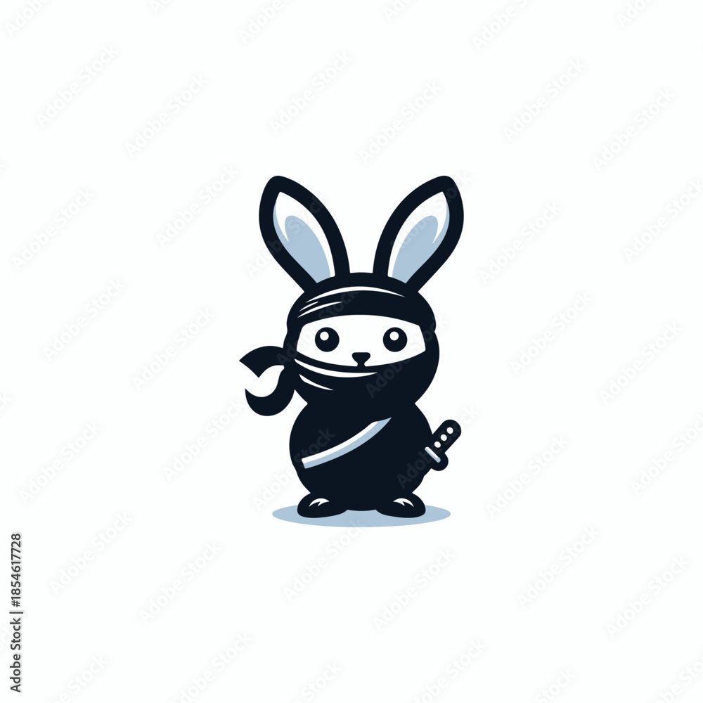 Obraz premium Bunny Ninja Logo