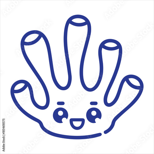 Adorable Coral Cartoon