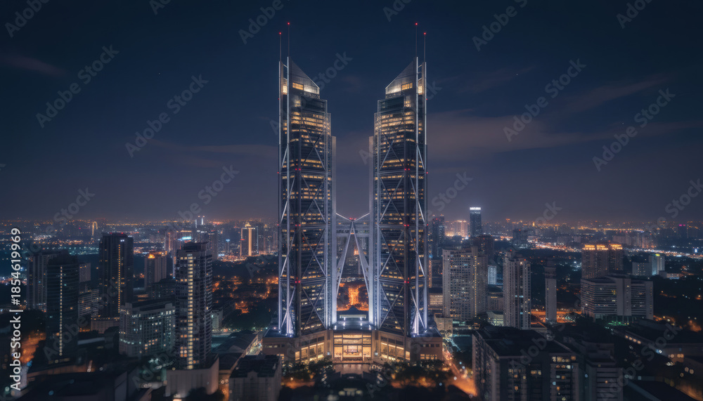 Obraz premium new york city skyline at night