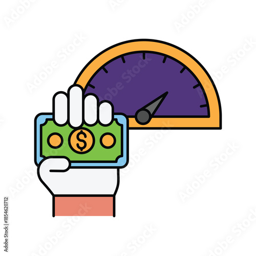 Incentive  icon with white background vector stock illustration