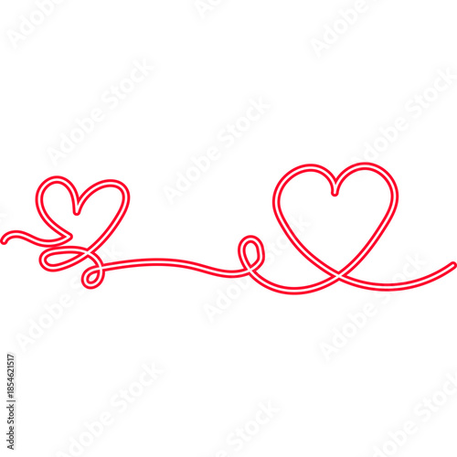 Continuous Line Heart Neon