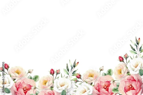 Animated watercolor flower background. A beautiful Animation