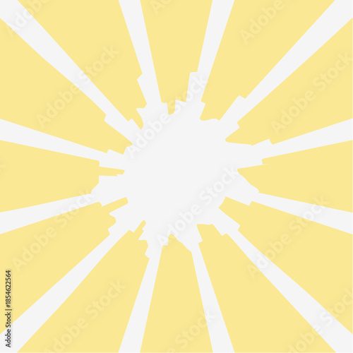 Wallpaper Mural Abstract sunburst design with yellow rays emanating from a central white circle. Torontodigital.ca