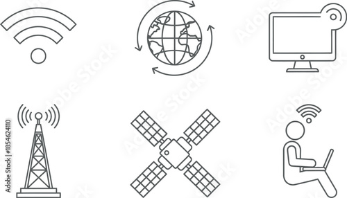 Wireless communication technology icons