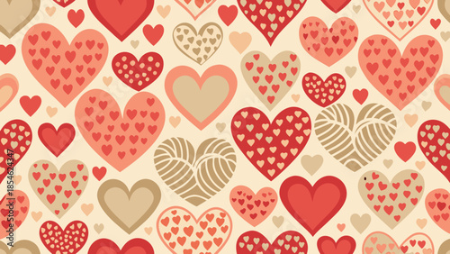 Colorful heart pattern background