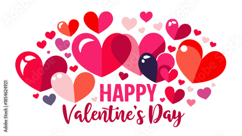 Happy valentine's day hearts
