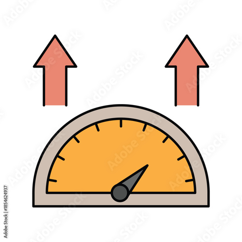 High Performance icon with white background vector stock illustration