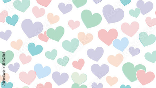 Colorful hearts pattern