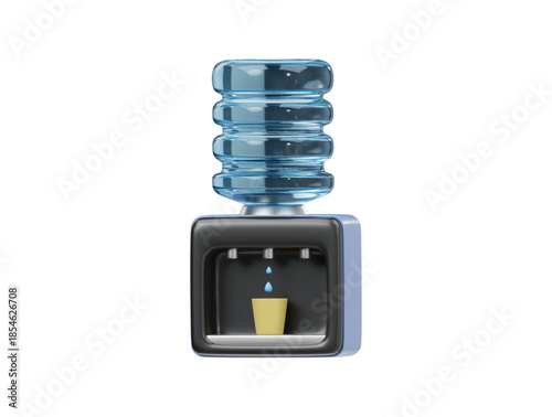 3d icon water filter bottle rendered illustration
