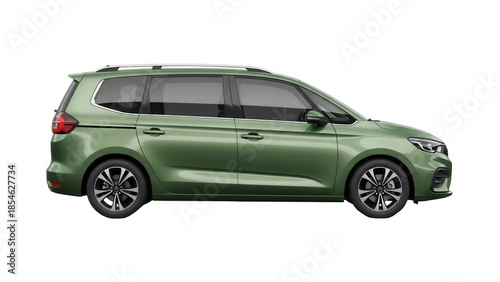 Tableau sur toile Green Citroen C4 Spacetourer MPV isolated PNG, modern family car on transparent