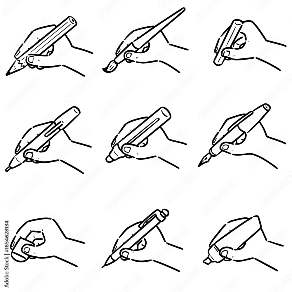 Naklejka premium vector set of hand writing