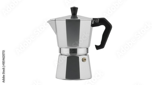 Fotografía Classic stovetop espresso maker isolated PNG, Italian moka pot for coffee brewin