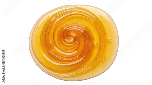 Golden honey swirl isolated on transparent background PNG, sweet organic food with natural texture for healthy eating and cooking ingredient